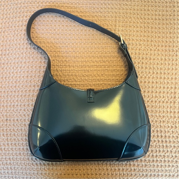 H&M Glossy Black Shoulder Bag - Picture 2 of 4